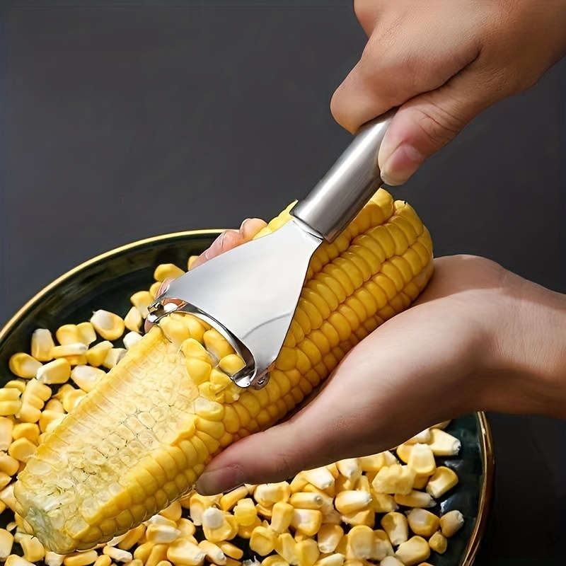 Stainless Steel Corn Sheller - Reusable Corn Cob Peeler and Thresher, Multi-Function Kitchen Gadget