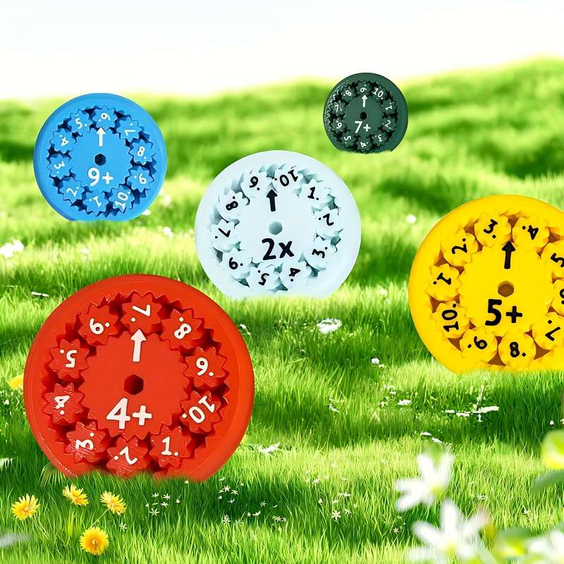 9-Piece Colorful Math Fidget Spinner Set