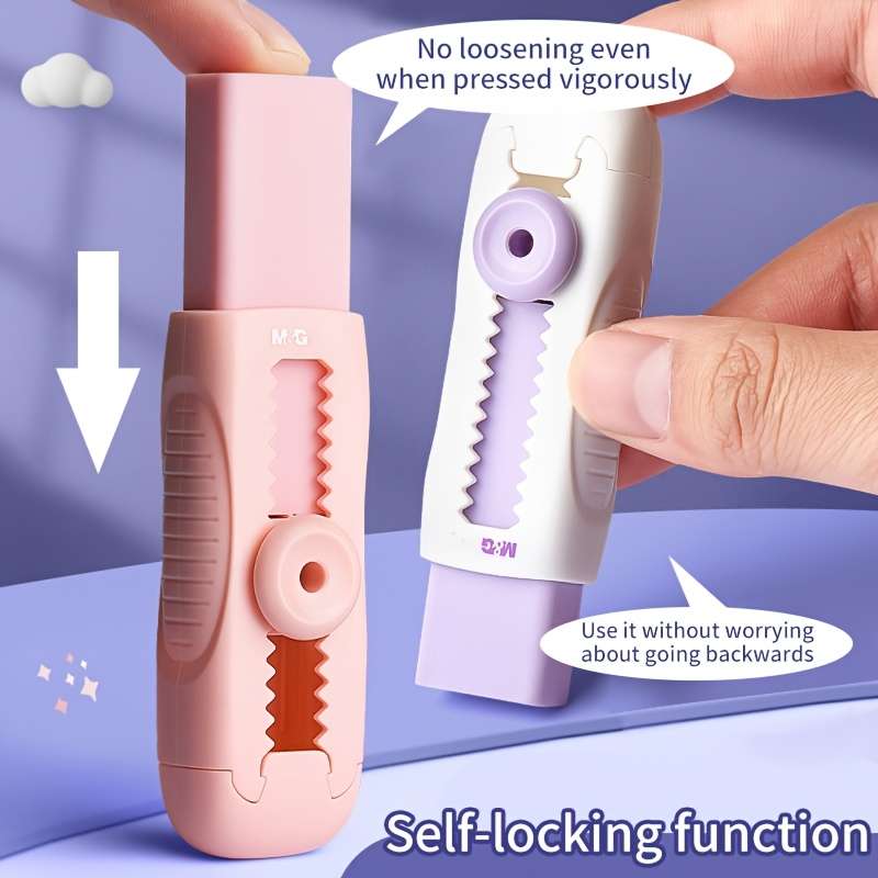 5-Piece Sliding Retractable Rubber Eraser Set