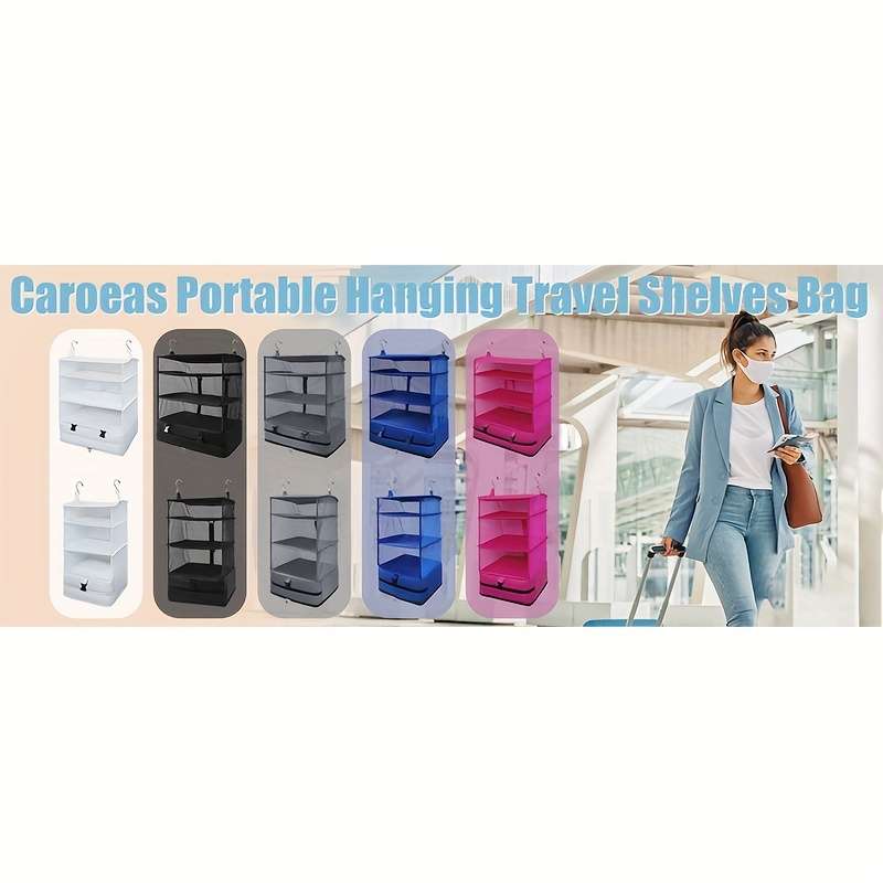 1pc Portable Foldable Hanging Travel Storage Rack