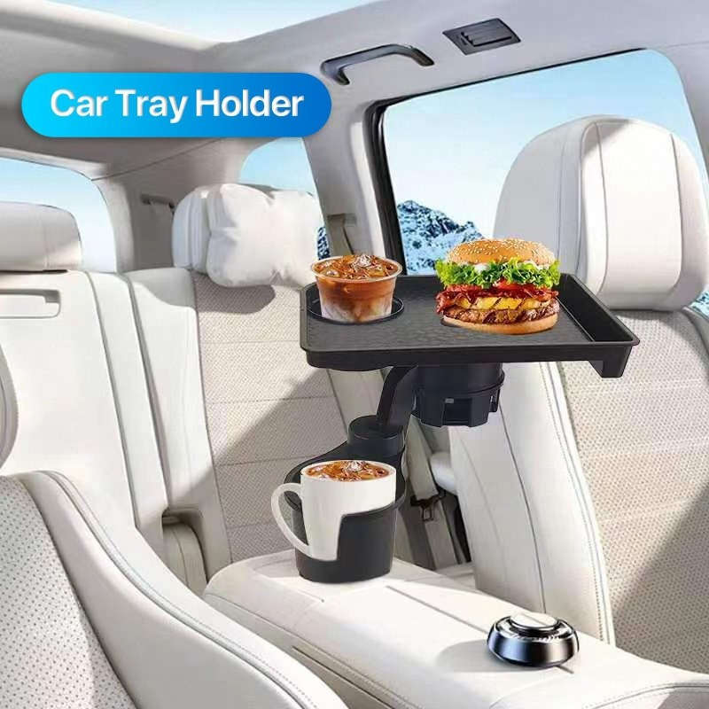 1pcs Expandable Car Cup Holder Tray 3 In 1
