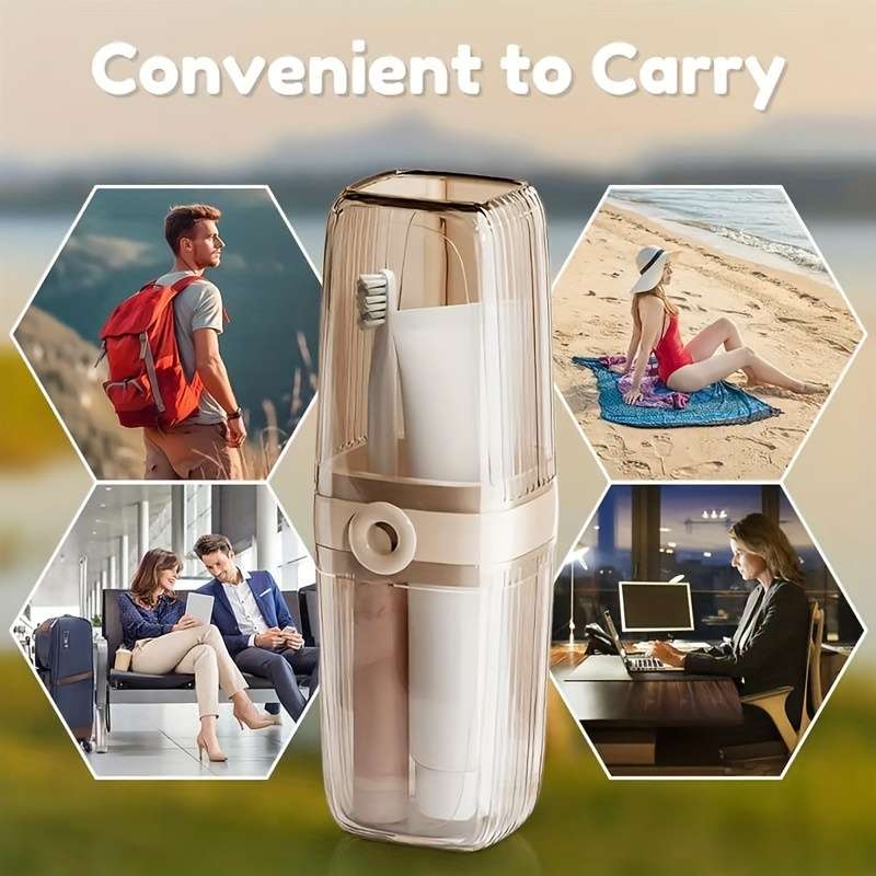 Travel Toothbrush Cup And Soap Dish Set