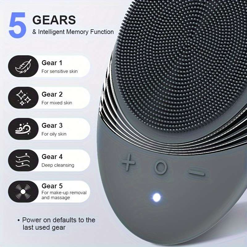 Electric Silicone Facial Cleansing Brush