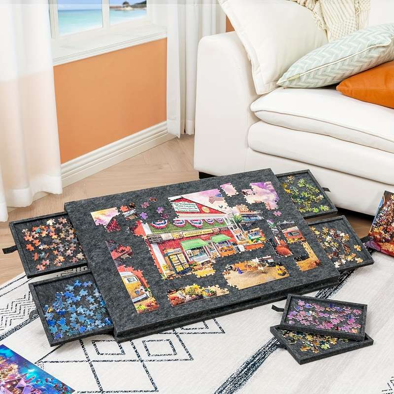 6 In 1 Jigsaw Puzzle Table