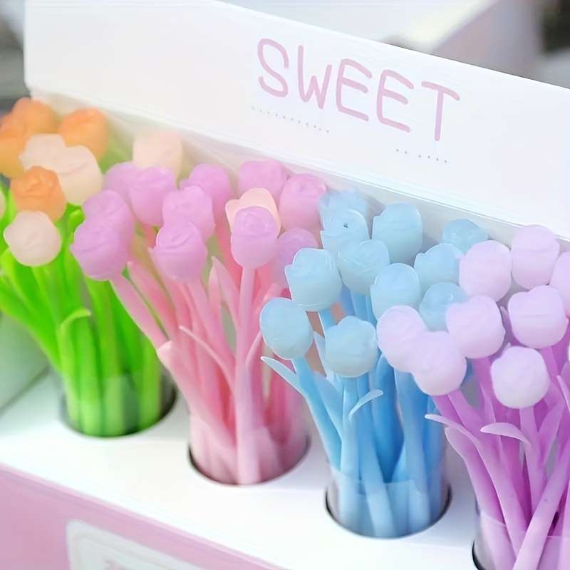 10-Pack Silicone Flower Pens