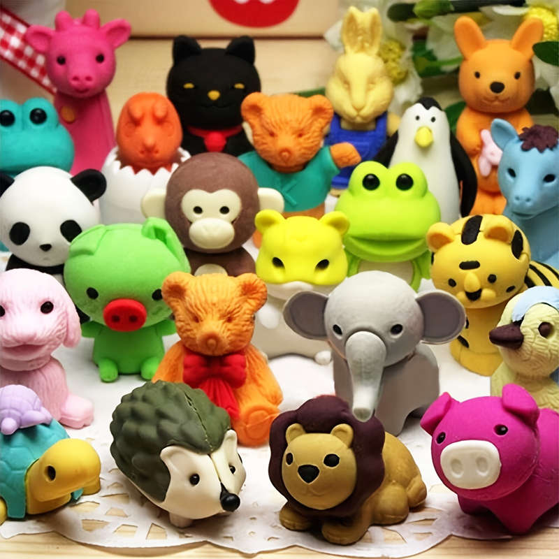 25 Animal Erasers