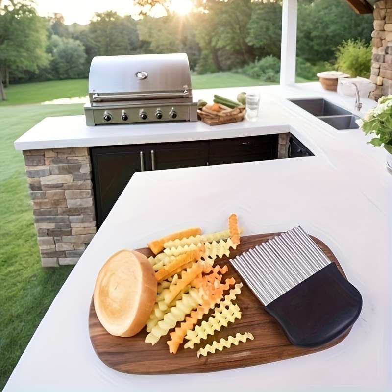 Stainless steel wavy knife, multi-purpose wavy knife for vegetables, food safe kitchen knife, genera