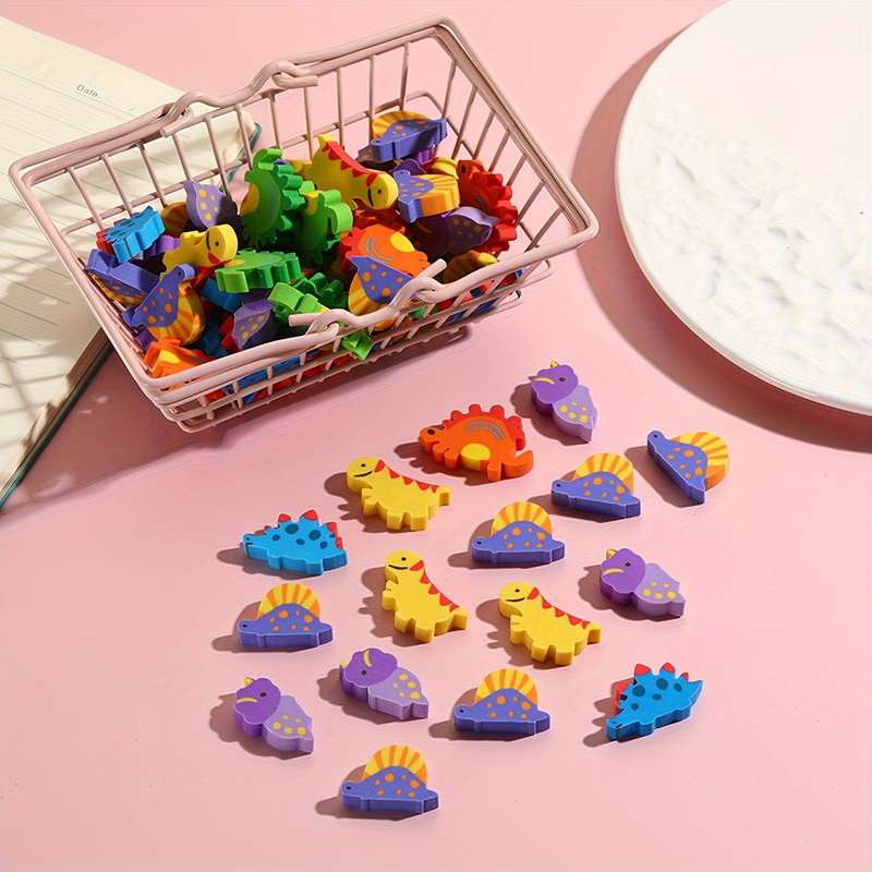 30pcs Colorful Dinosaur Erasers