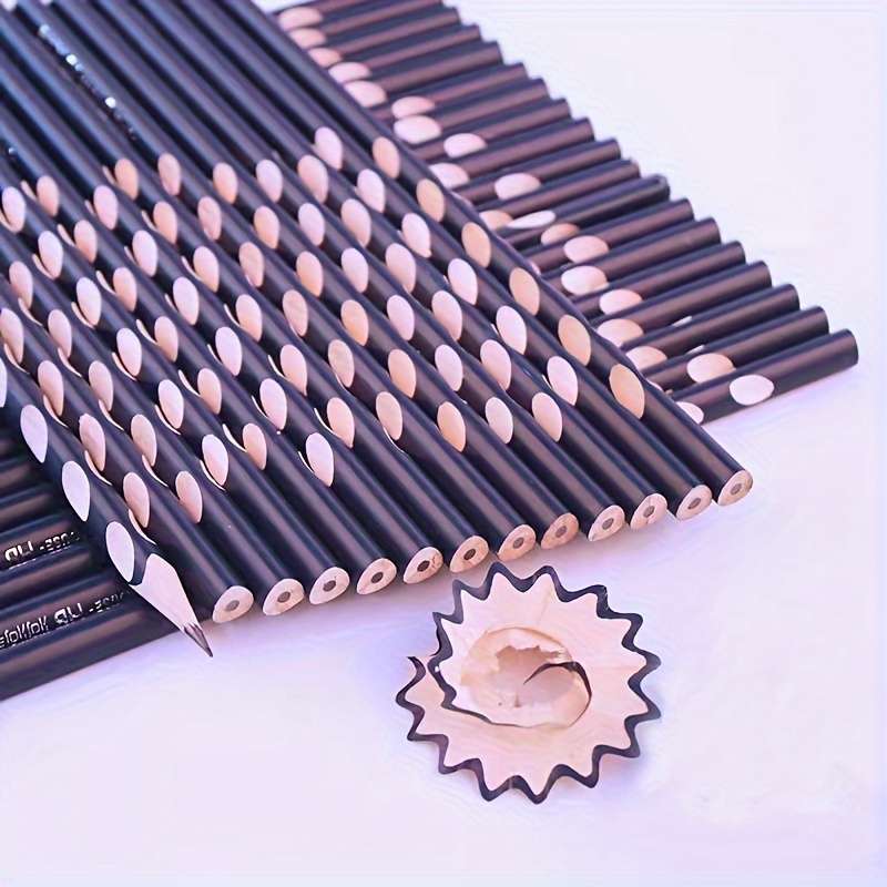 30 Black Hb Triangular Pencils