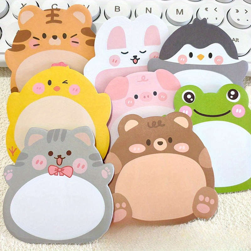 8 Cute Cartoon Animal Reminder Stickers 160 Pages
