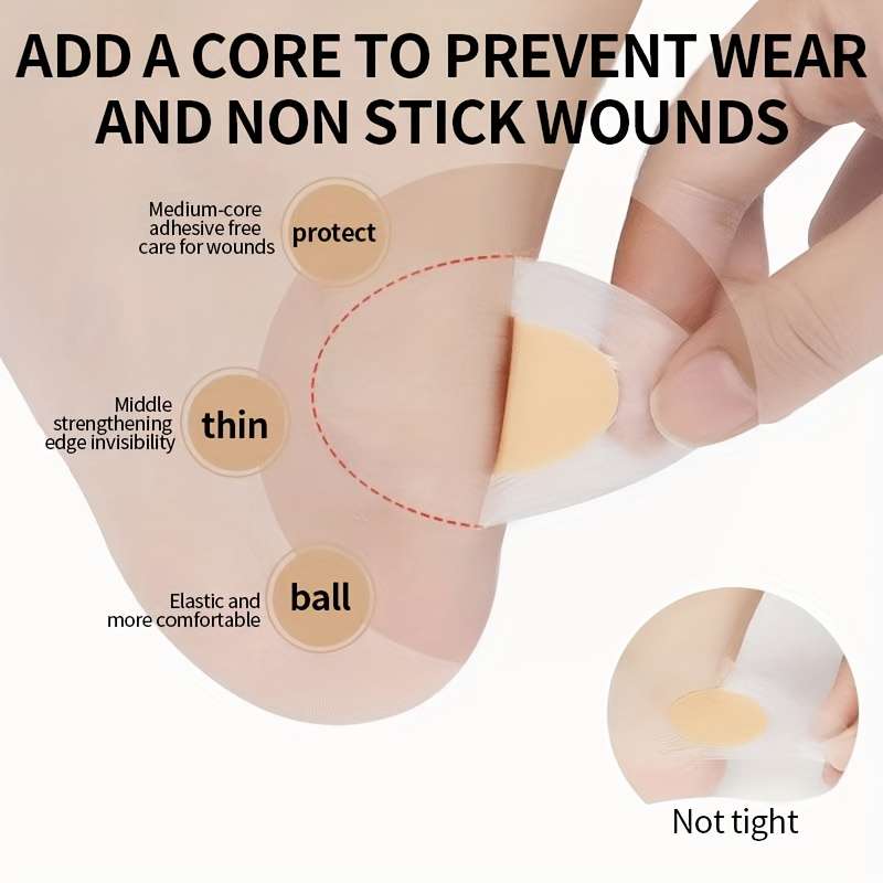 40pcs Professional Waterproof Heel Tape Stickers
