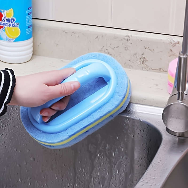 3-Layer Household Cleaning Sponge With Handle