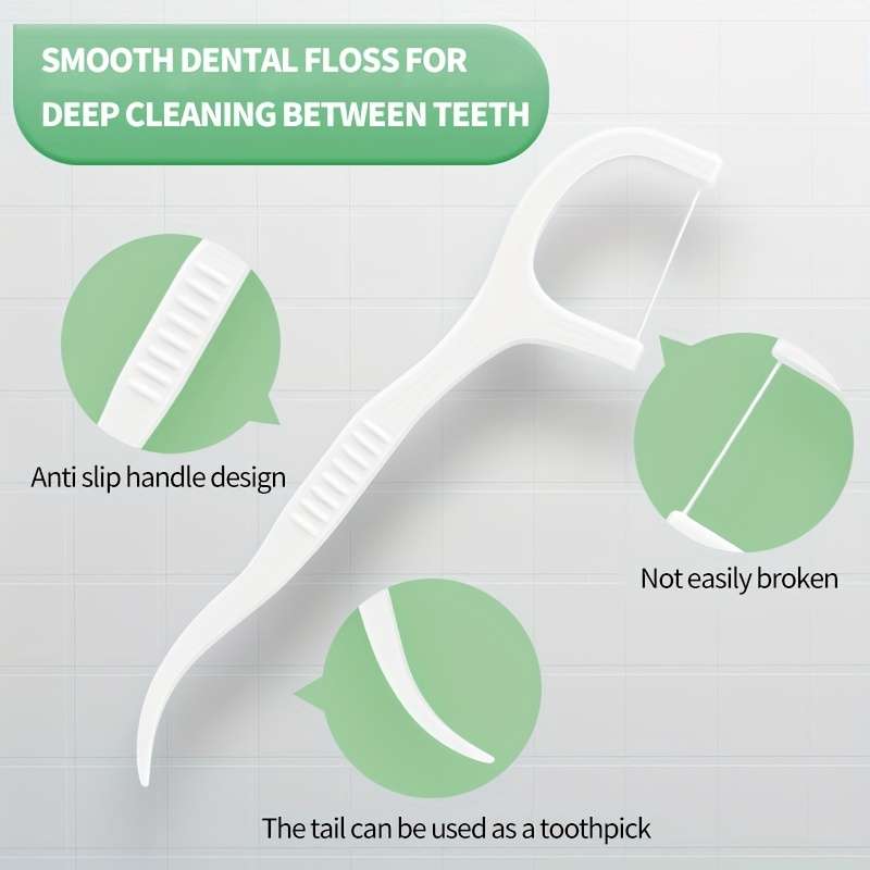 300pcs Ultra Fine Dental Floss Picks Deep Cleaning Dental Floss For Proper Oral Care Portable Disp