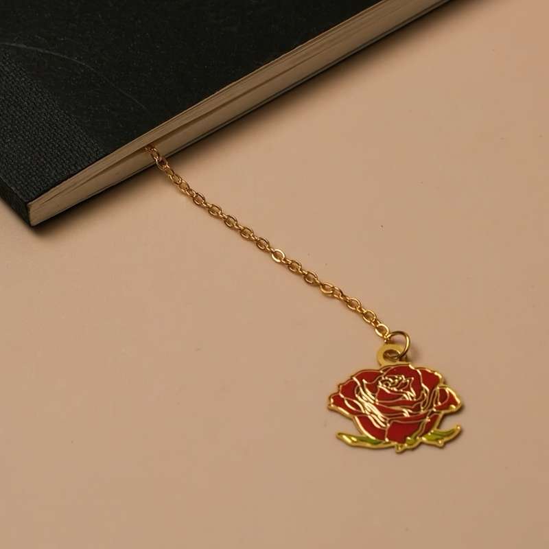1 piece rose bookmark