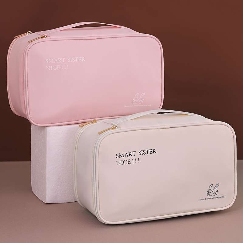 Spacious Beige Nylon Women's Travel Organizer