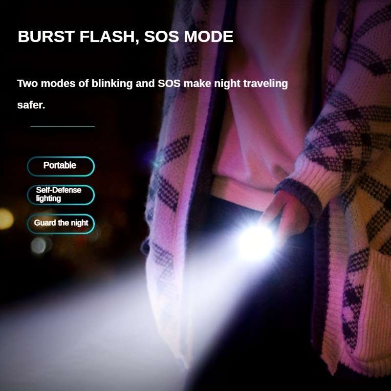 Mini Led Usb Rechargeable Flashlight, Frog Eye Lens