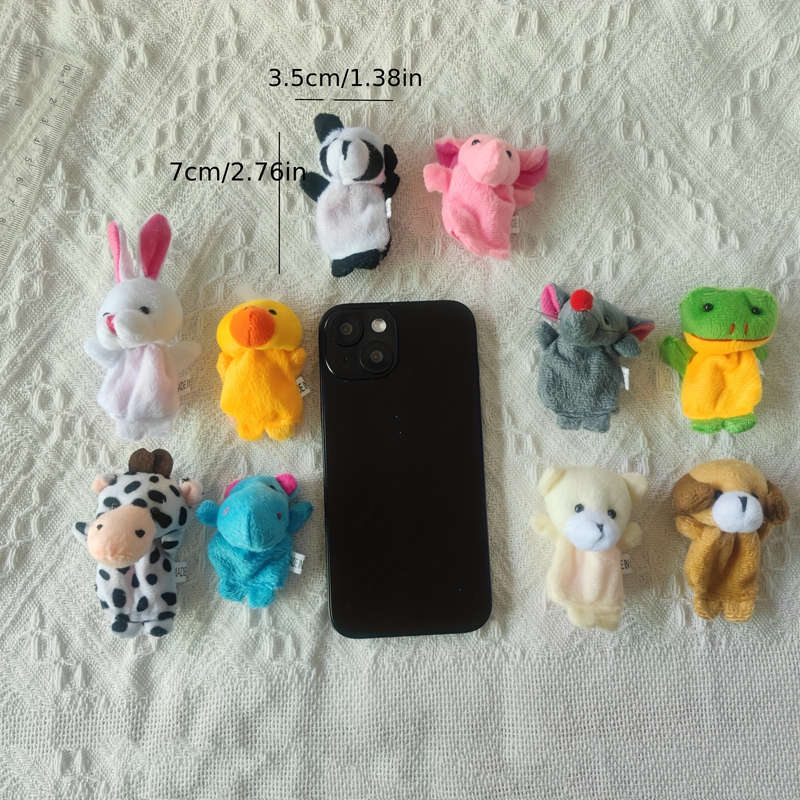 10-Piece Mini Animal Finger Puppet Set
