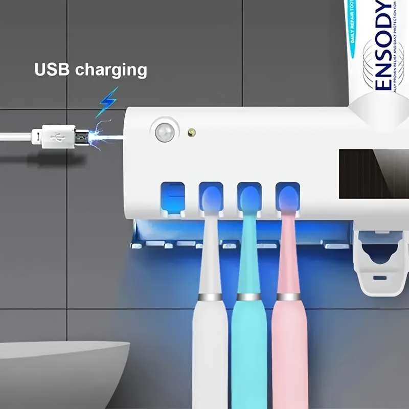 1 Piece Of Smart Uv Disinfection Toothbrush Holder