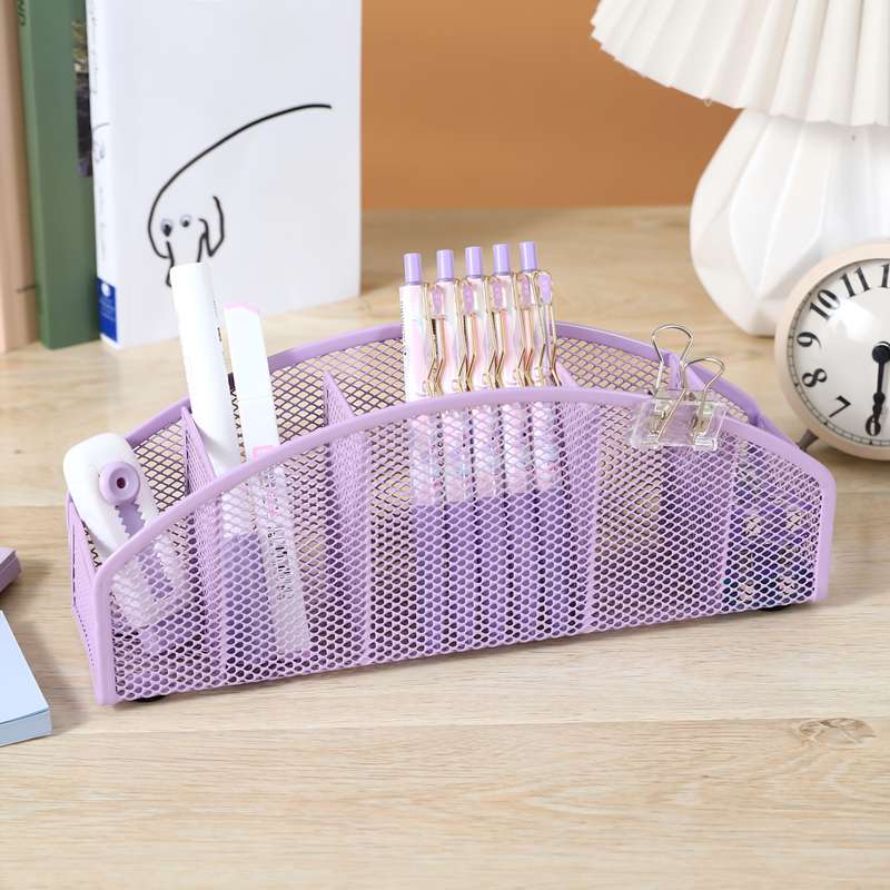 1 Piece Black Metal Pen Holder