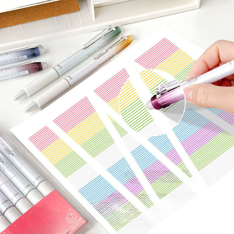 6-Pack Retractable Glitter Erasable Gel Pens