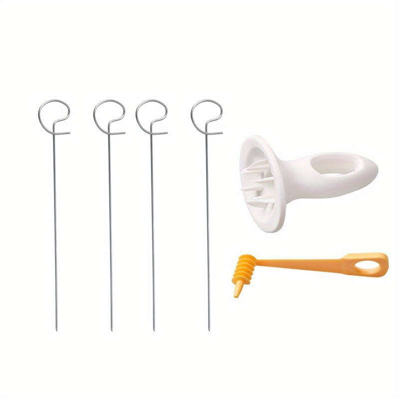 6-Piece Multi-Purpose Spiral Potato Slicer Stainless Steel Manual Tornado Vegetable Cutter