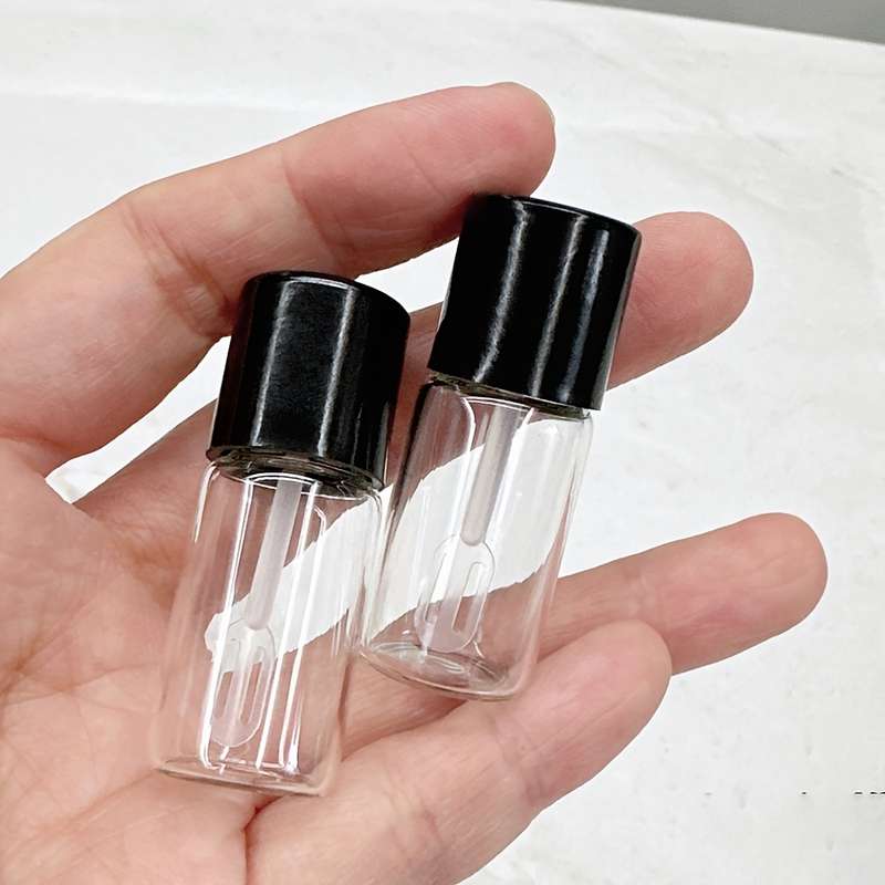 2pcs Mini Glass Travel Bottles For Liquid Makeup