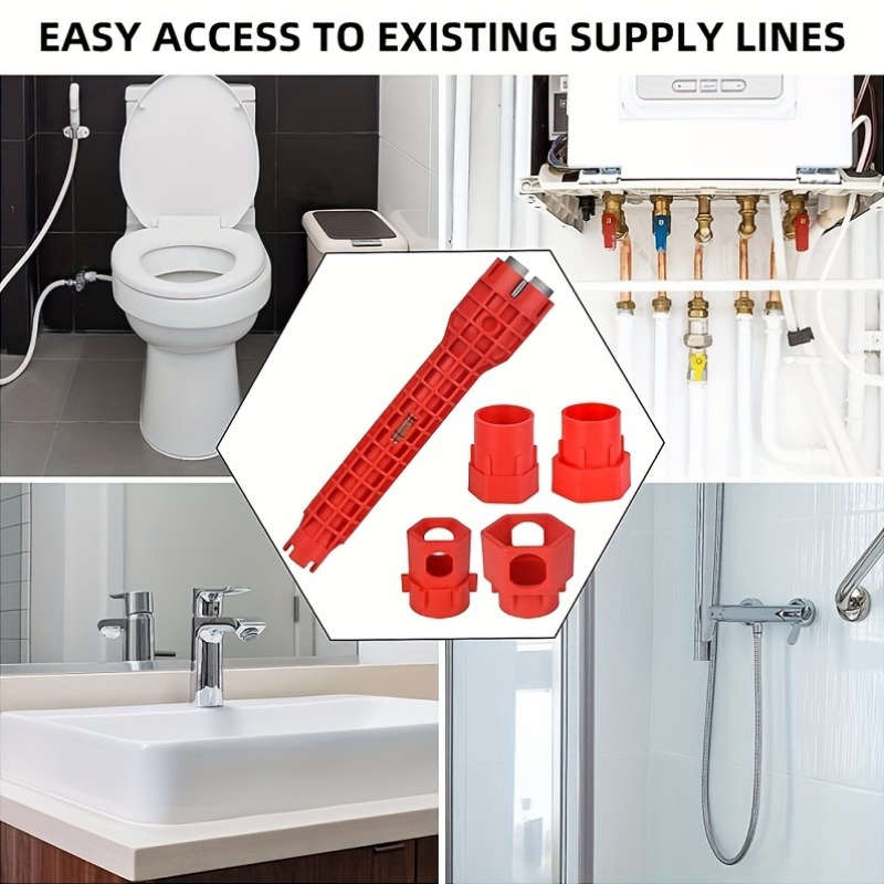 1 Piece 5 In 1 Multi-Function Sink Wrench