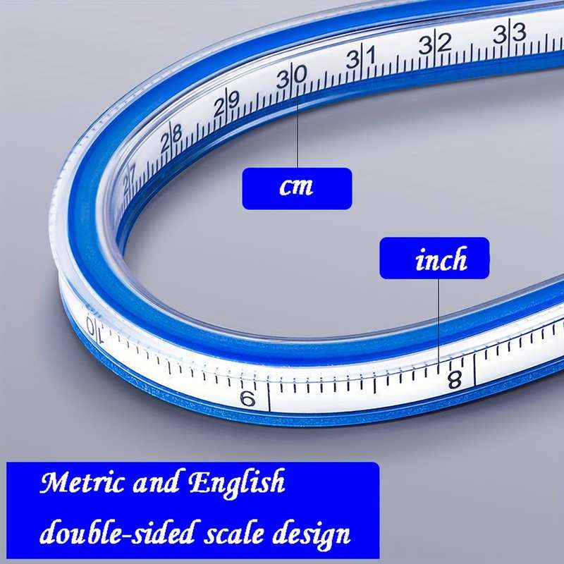 1Pc Curved Snake-Shaped Ruler