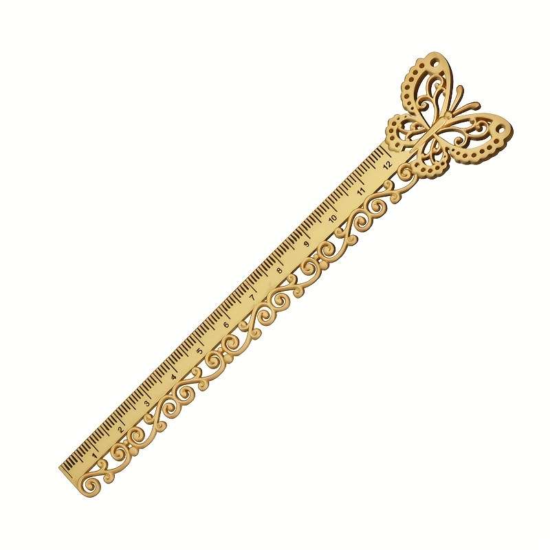 1 Piece Of Elegant Metal Bookmark Ruler