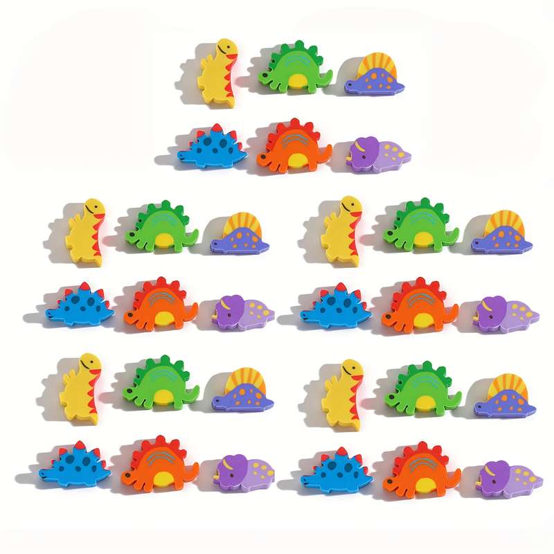 30pcs Colorful Dinosaur Erasers