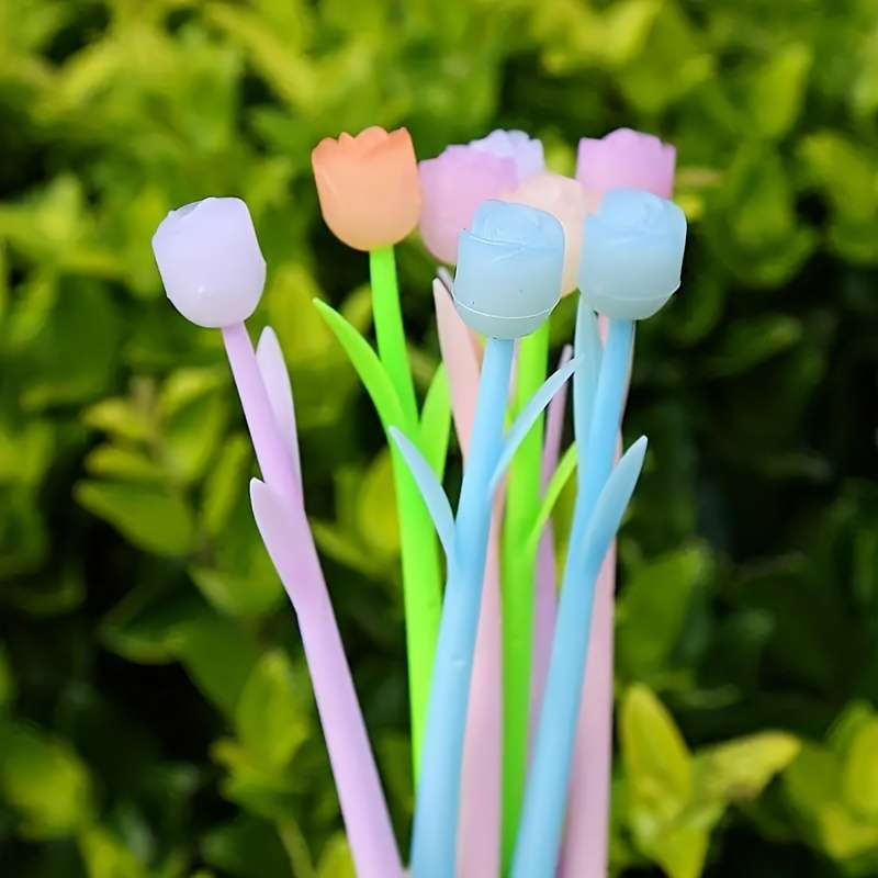 10-Pack Silicone Flower Pens