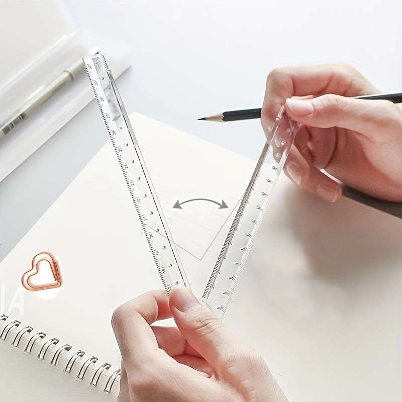 1 Piece Of Shatterproof Transparent Folding Ruler