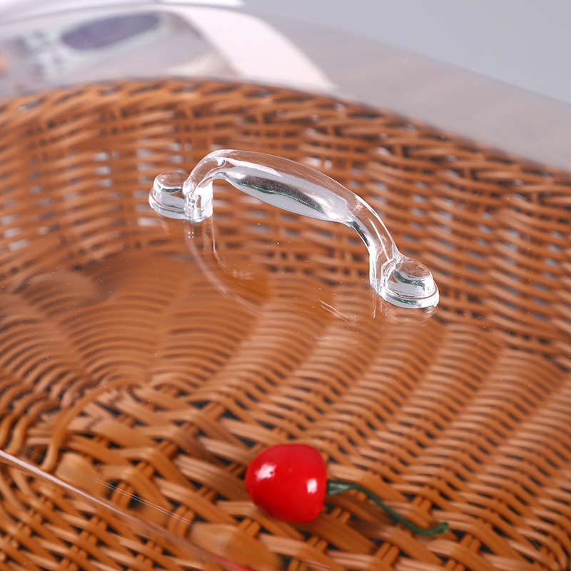 Woven Bread Basket With Transparent Cover