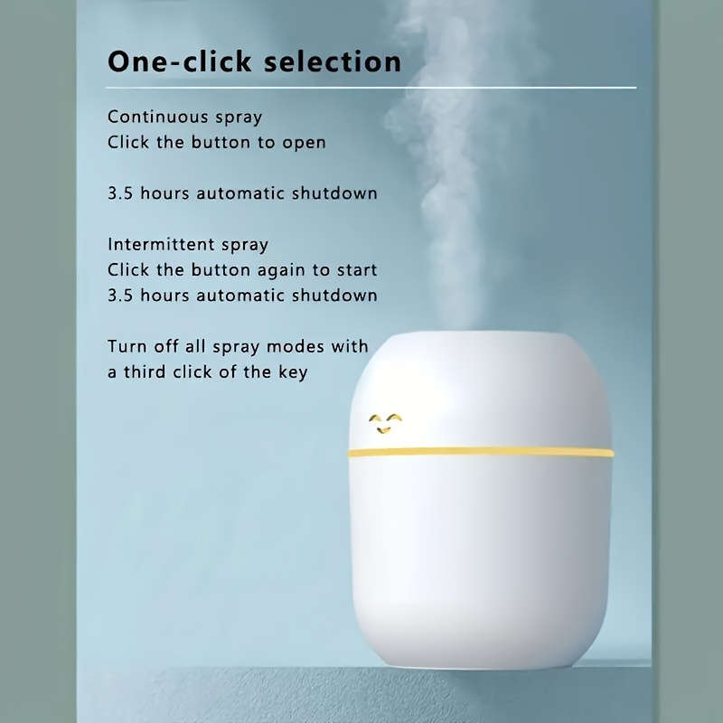 USB Powered Ultrasonic Essential Oil Diffuser 7.44 oz Portable Aromatherapy Humidifier with LED Nig