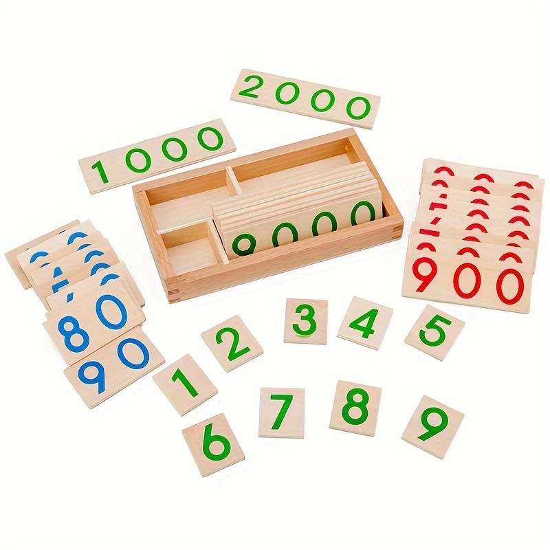 Educational Wooden Number Cards