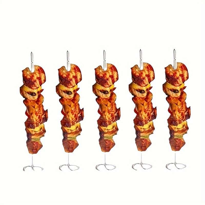 10 Pieces Of Stainless Steel Air Fryer Vertical Kebab Thickened Kebab Sticks Air Fryer Oven Kebab Ke