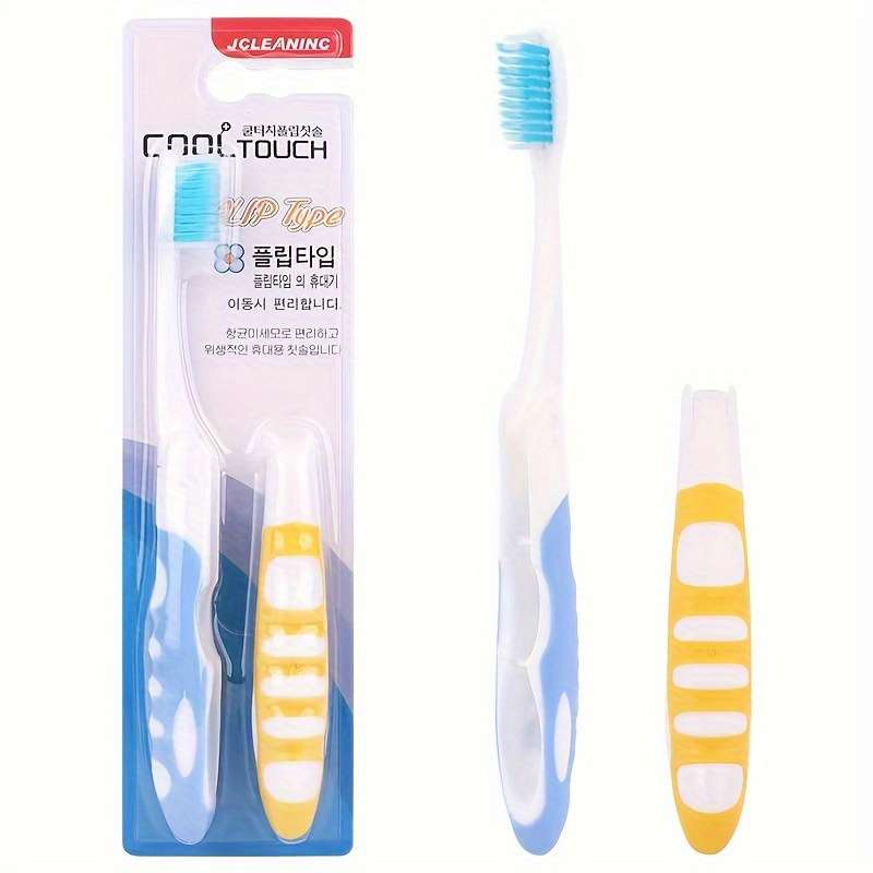 2-Pack Creative Folding Travel Toothbrushes
