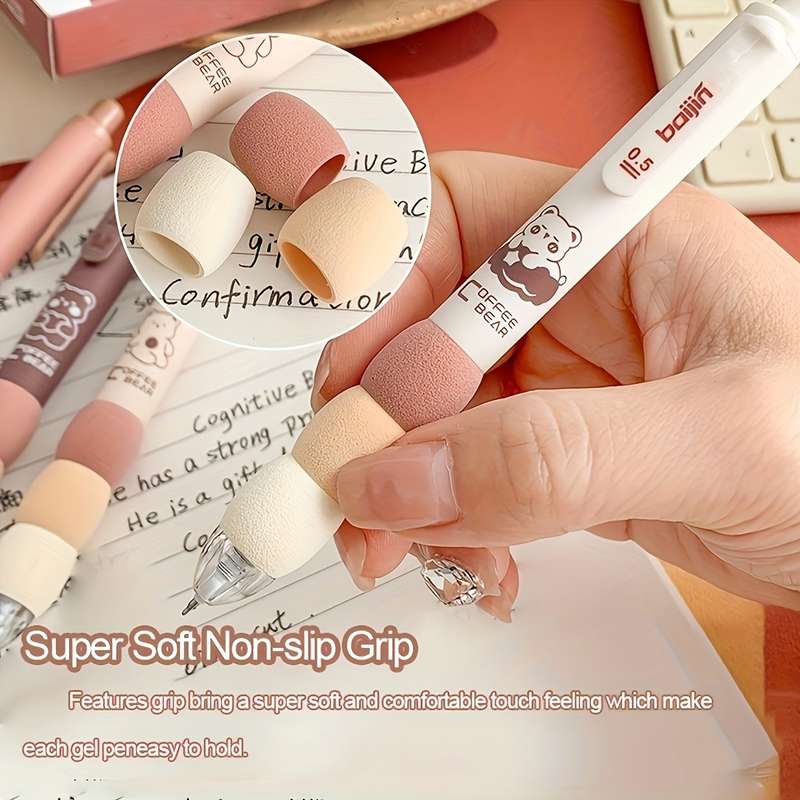 4pcs Cute Cartoon Bear Erasable Gel Pens