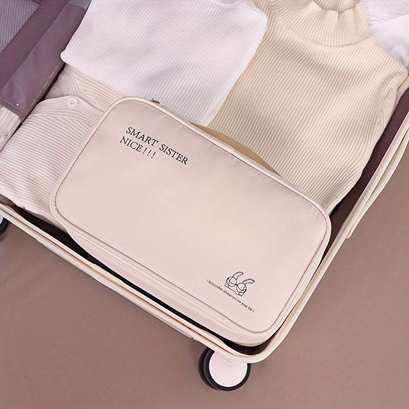 Spacious Beige Nylon Women's Travel Organizer