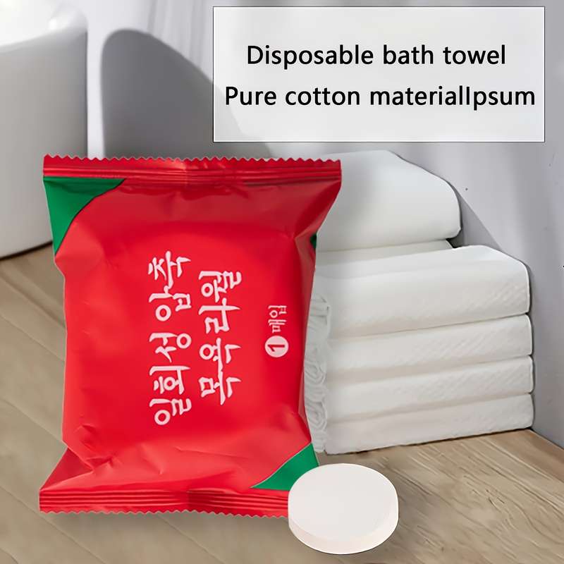 5-Pack Large Disposable Bath Towels