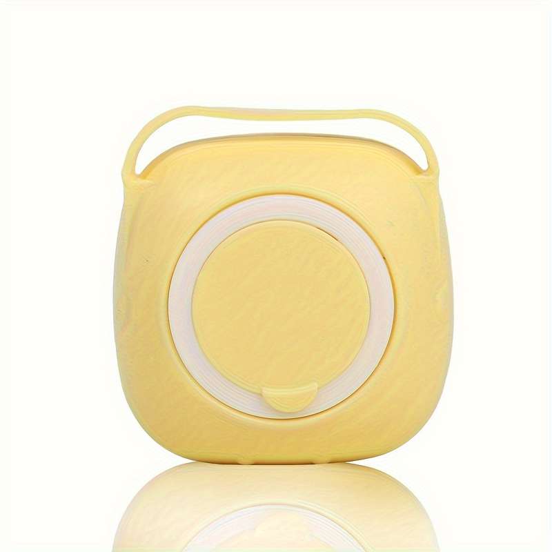 1pc Ergonomic Silicone Shower Brush With Cover Soft Non-Slip Handle