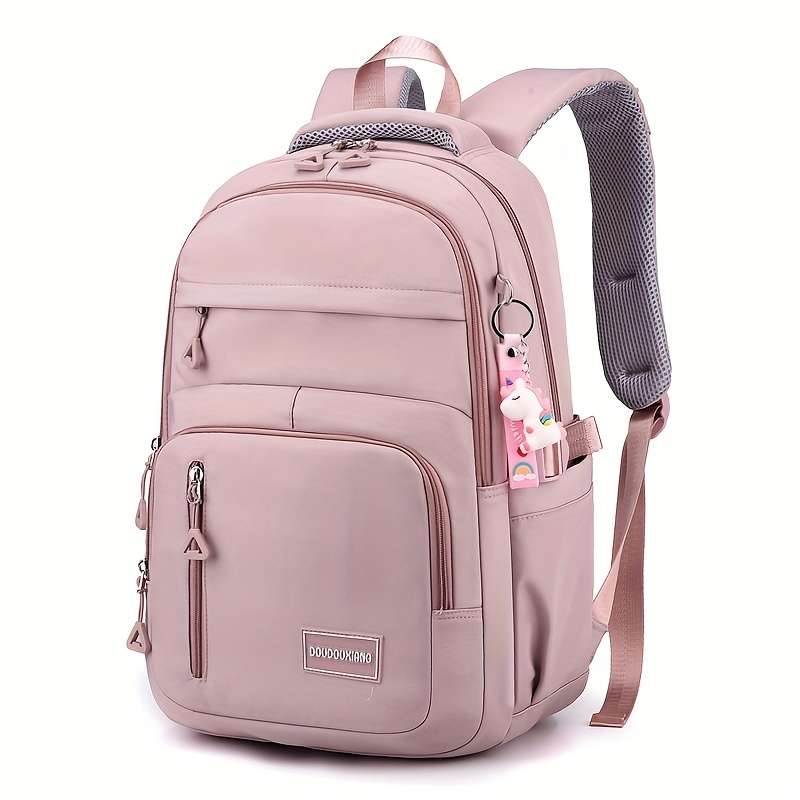 Large Capacity Student Backpack Solid Color