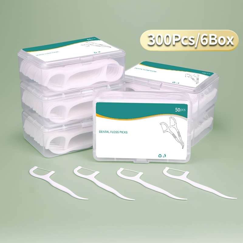 300pcs Ultra Fine Dental Floss Picks Deep Cleaning Dental Floss For Proper Oral Care Portable Disp
