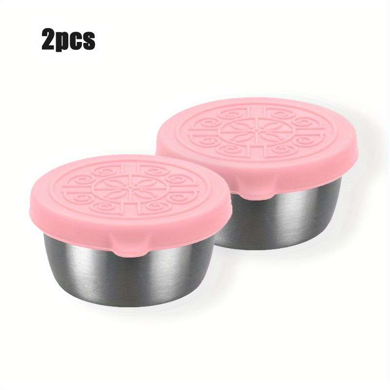 Reusable sauce container with leak-proof silicone lid