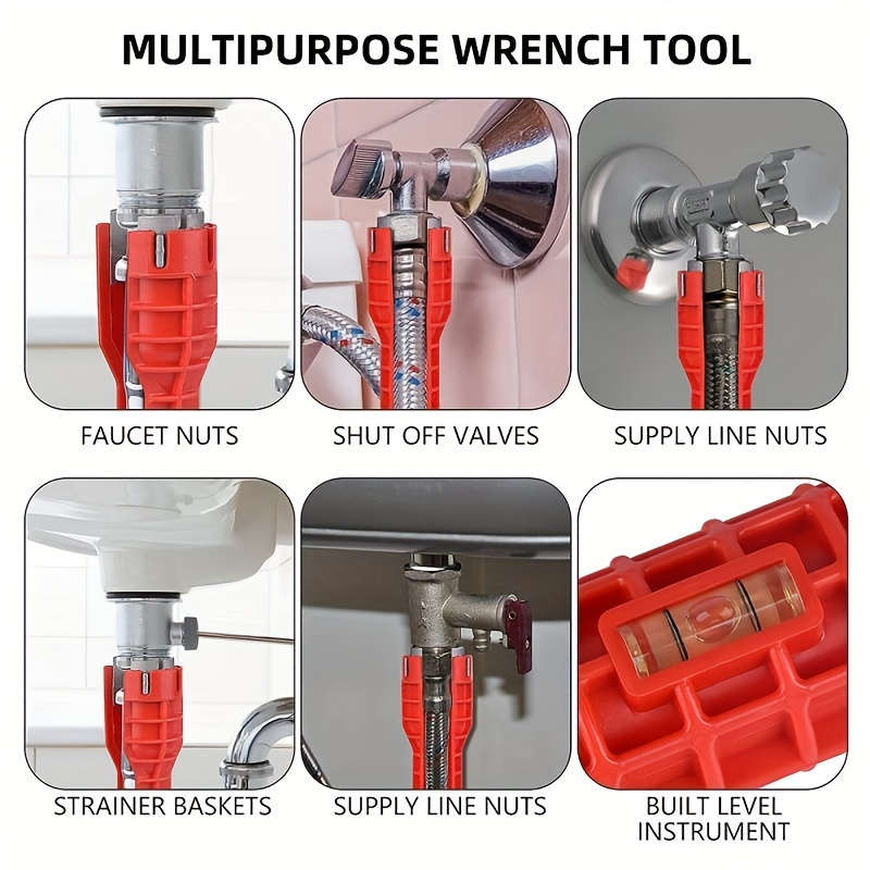 1 Piece 5 In 1 Multi-Function Sink Wrench