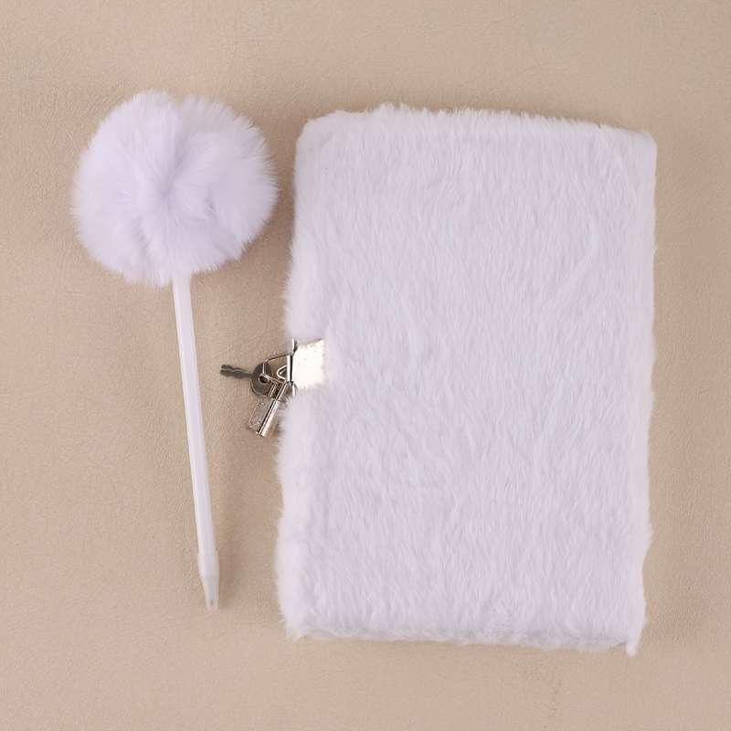1 Mixed Color Plu Lockable Notebook With Pen