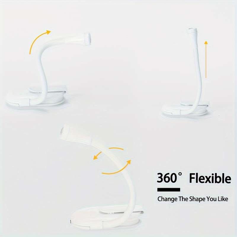 Three-Color Mini Portable Clip-On Book Light