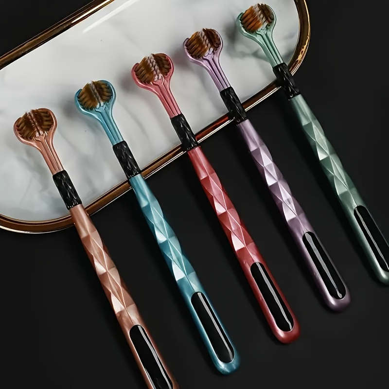 5-Pack V-Shaped Three-Sided Manual Toothbrush