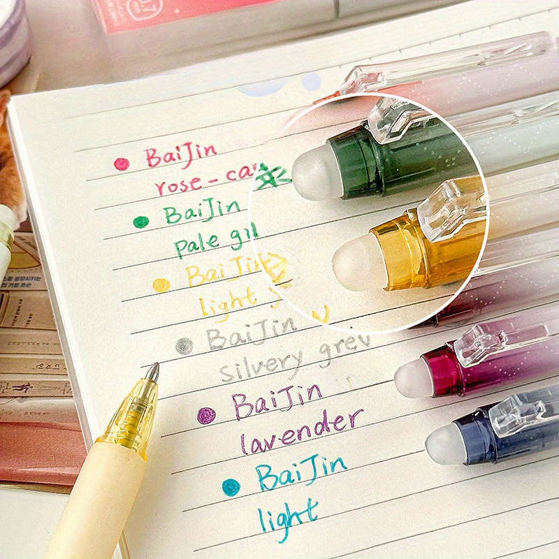 6-Pack Retractable Glitter Erasable Gel Pens