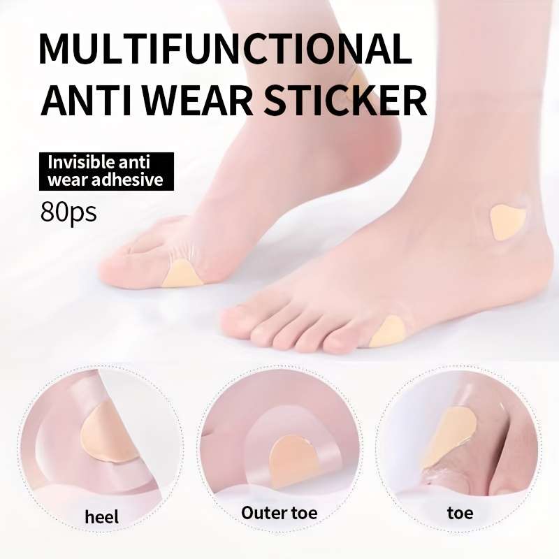 40pcs Professional Waterproof Heel Tape Stickers